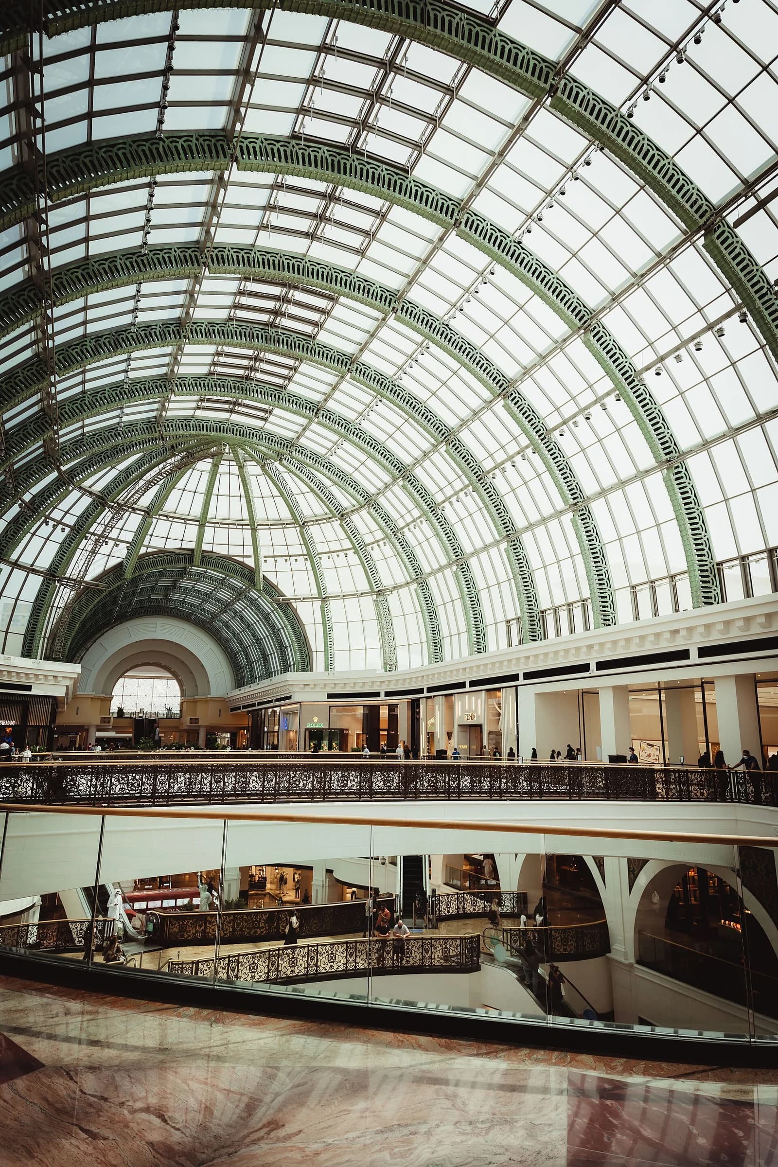 Shopping levels inside Mall of the Emirates
