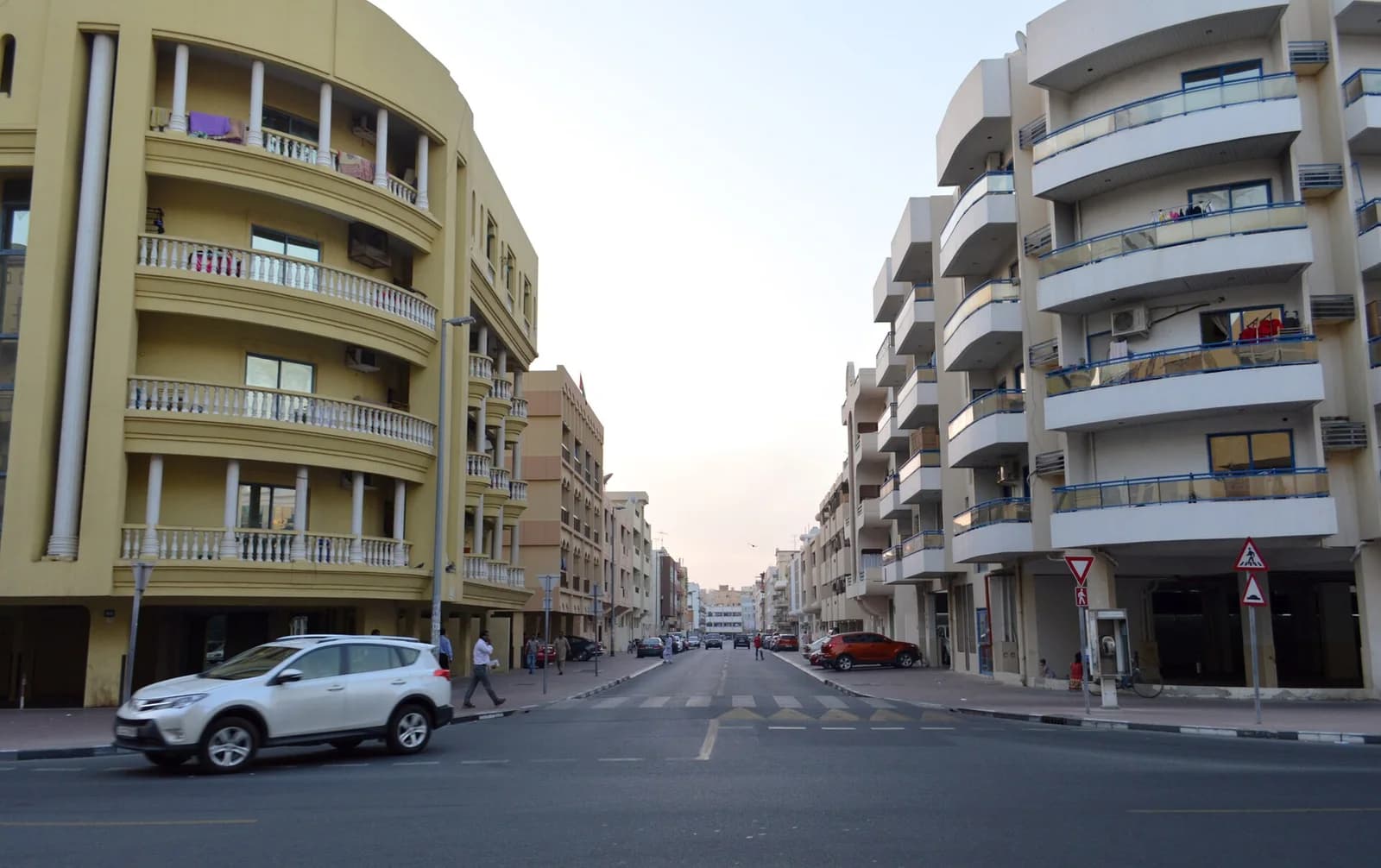 Residential streets and apartment buildings in Bur Dubai